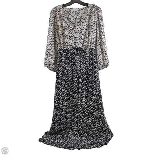 Dress Casual Maxi By Lc Lauren Conrad In Black & White, Size: Xl
