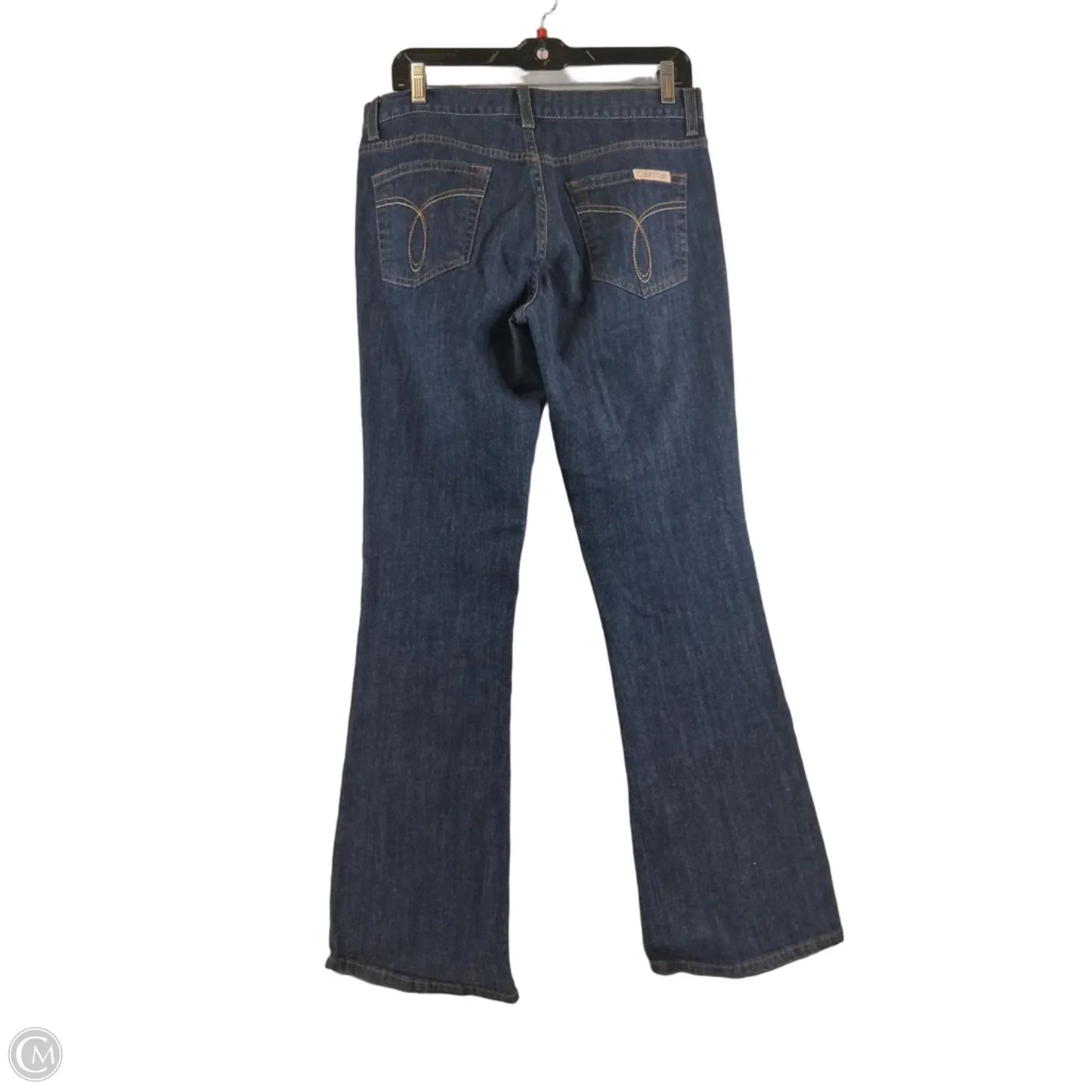 Jeans Flared By Calvin Klein In Blue Denim, Size: 8