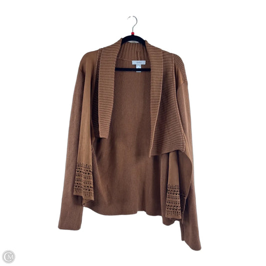 Sweater Cardigan By Cj Banks In Brown, Size: 1x