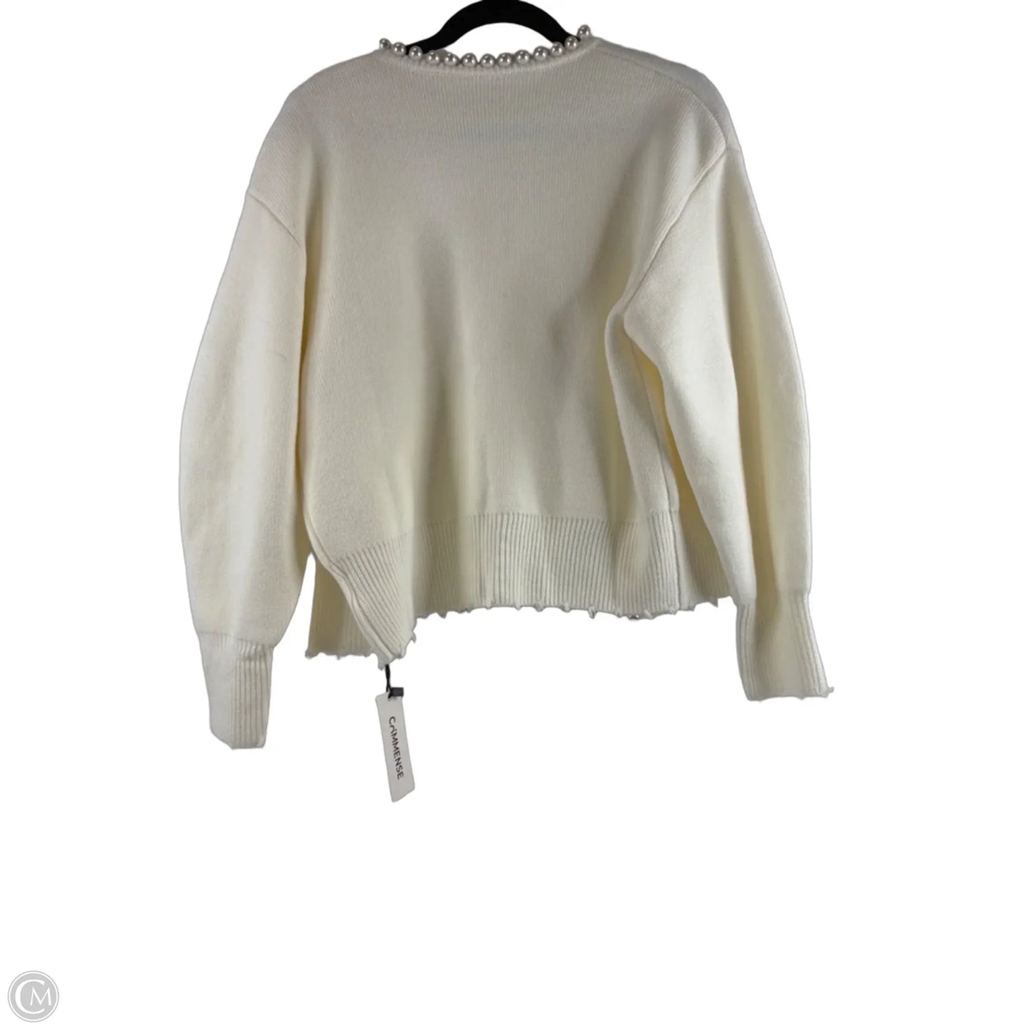 Sweater Cardigan By Commense In Cream, Size: Xs