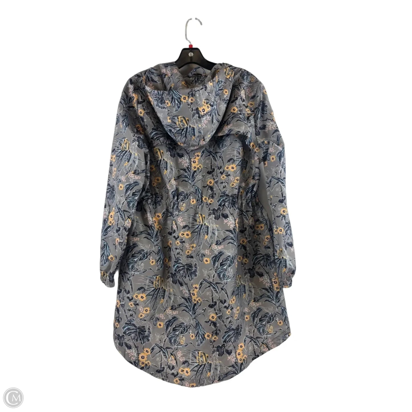Jacket Windbreaker By Vera Bradley In Grey & Yellow, Size: S