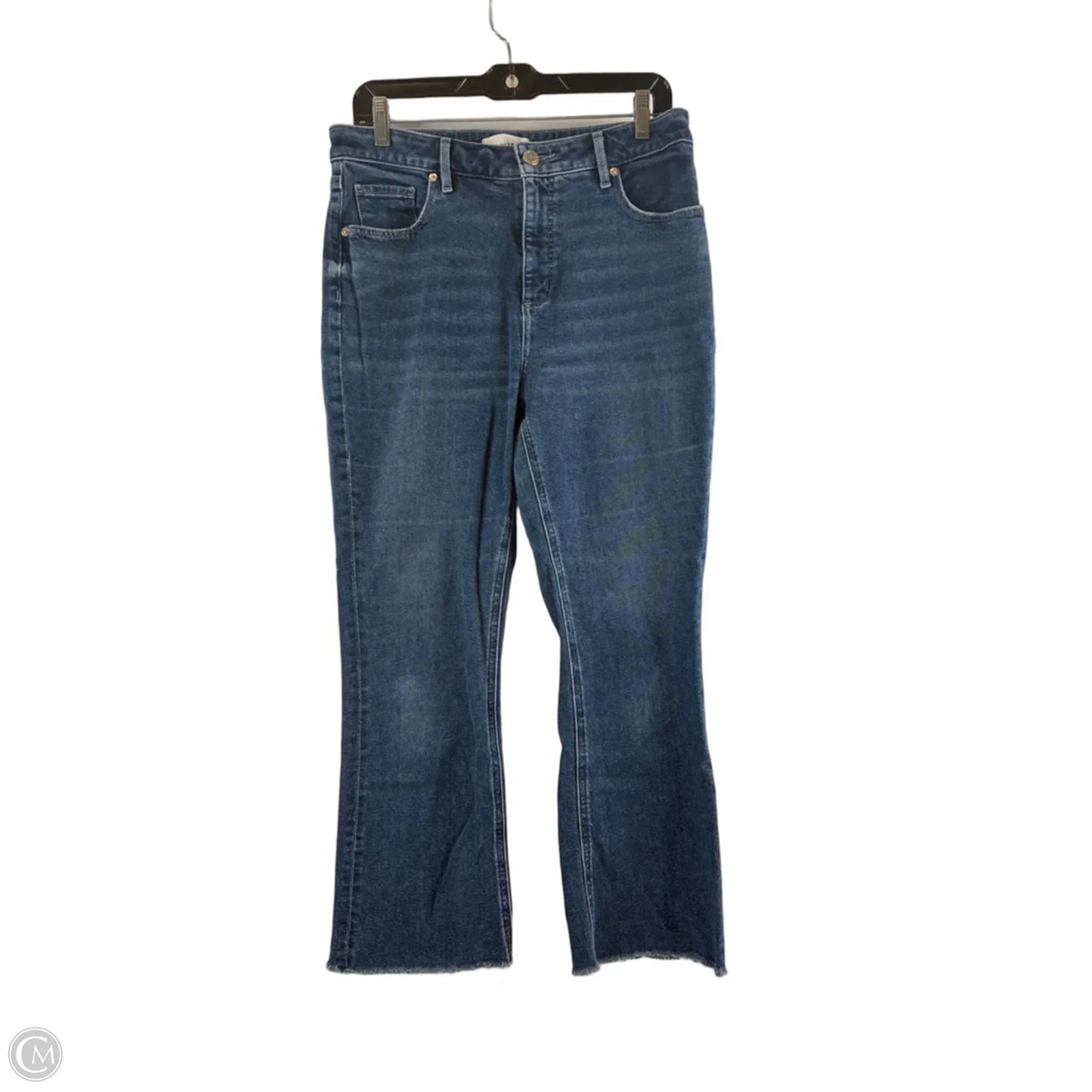 Jeans Cropped By Loft In Blue Denim, Size: 10