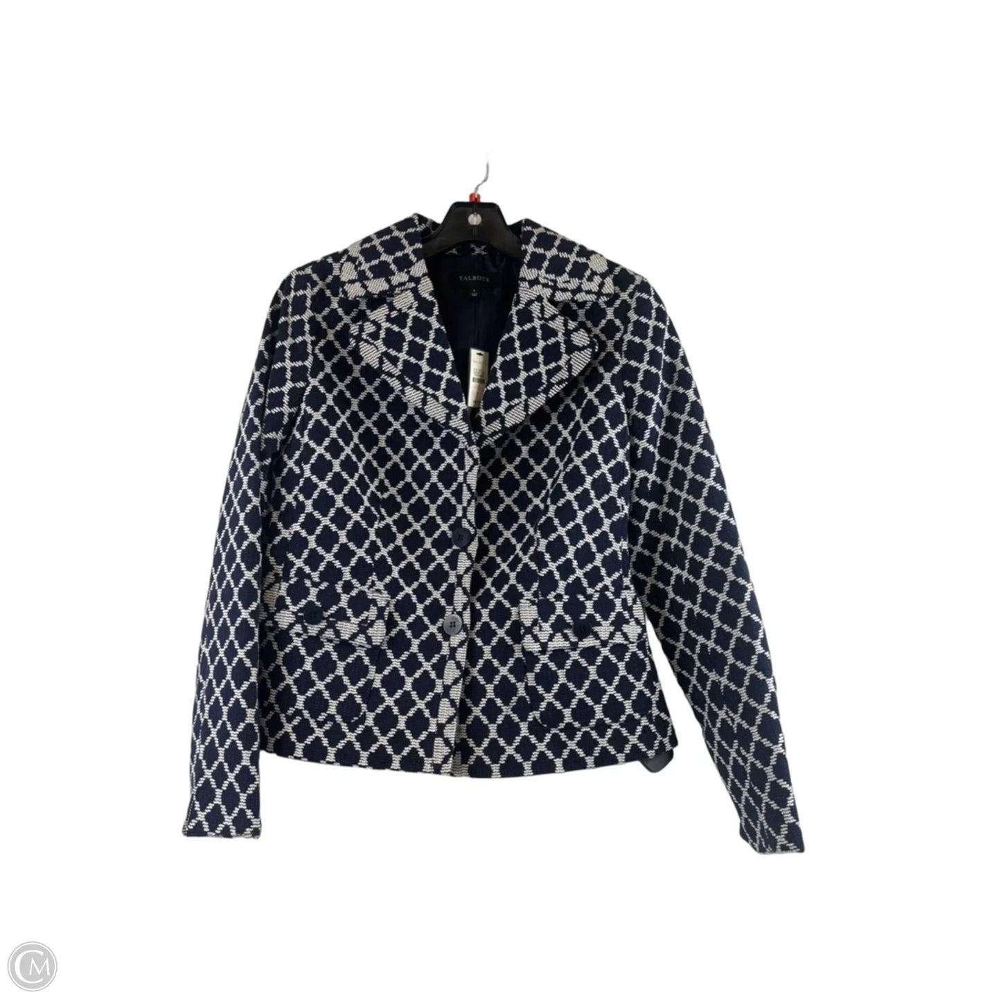 Blazer By Talbots In Blue & White, Size: S