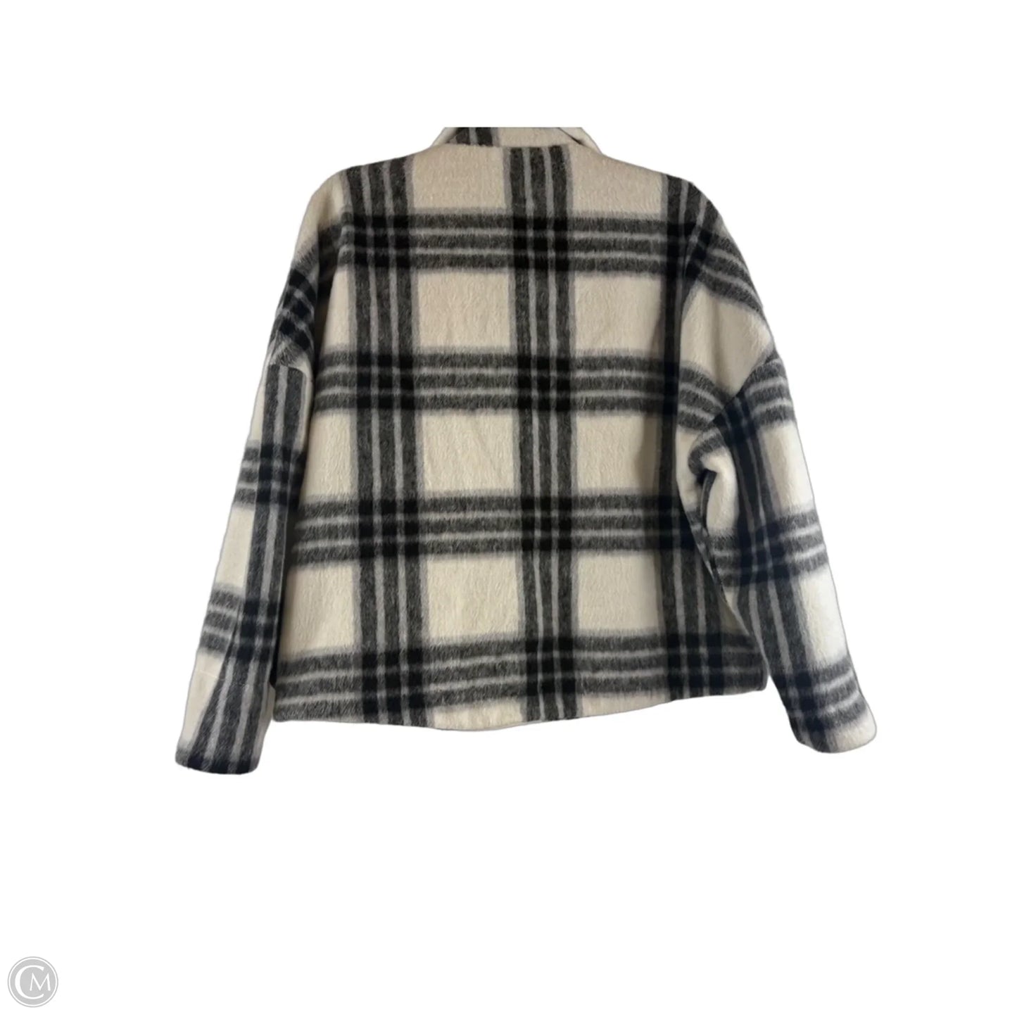 Jacket Shirt By Ci Sono In Plaid Pattern, Size: M
