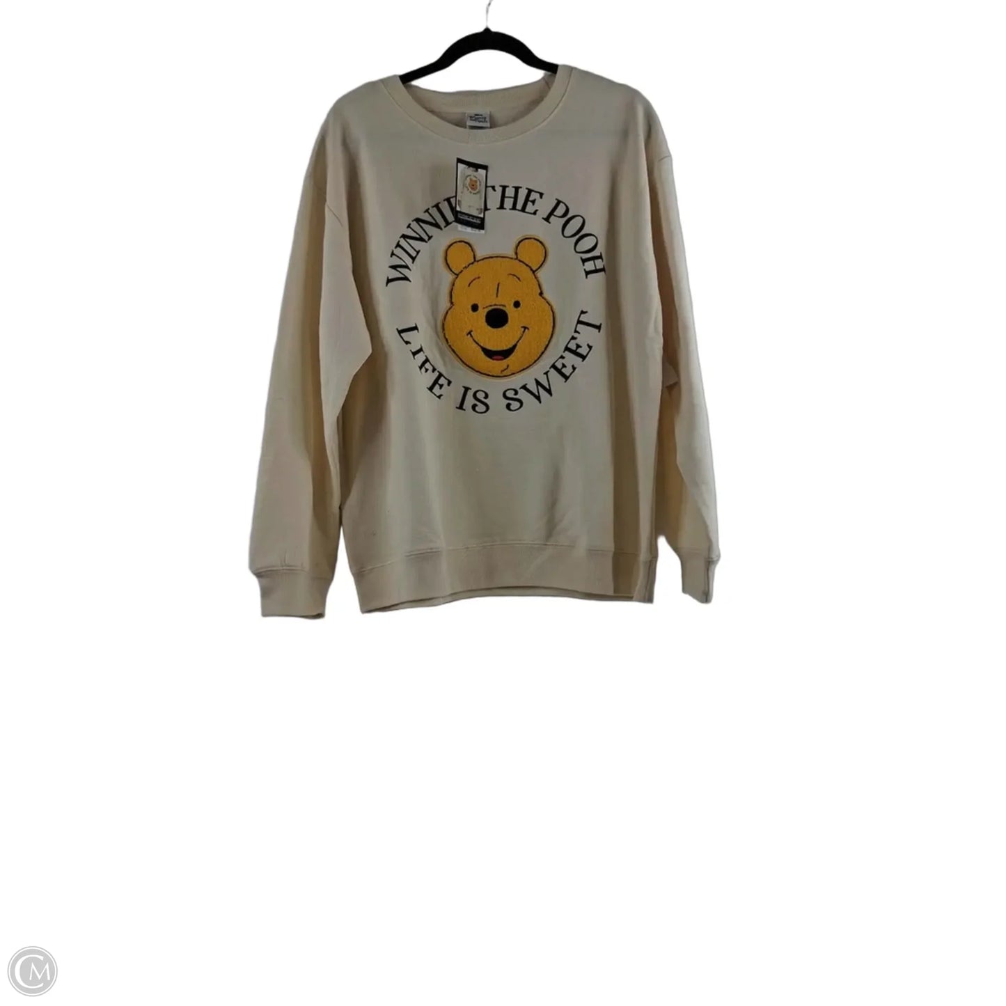 Sweatshirt Crewneck By Disney In Cream & Yellow, Size: Xl