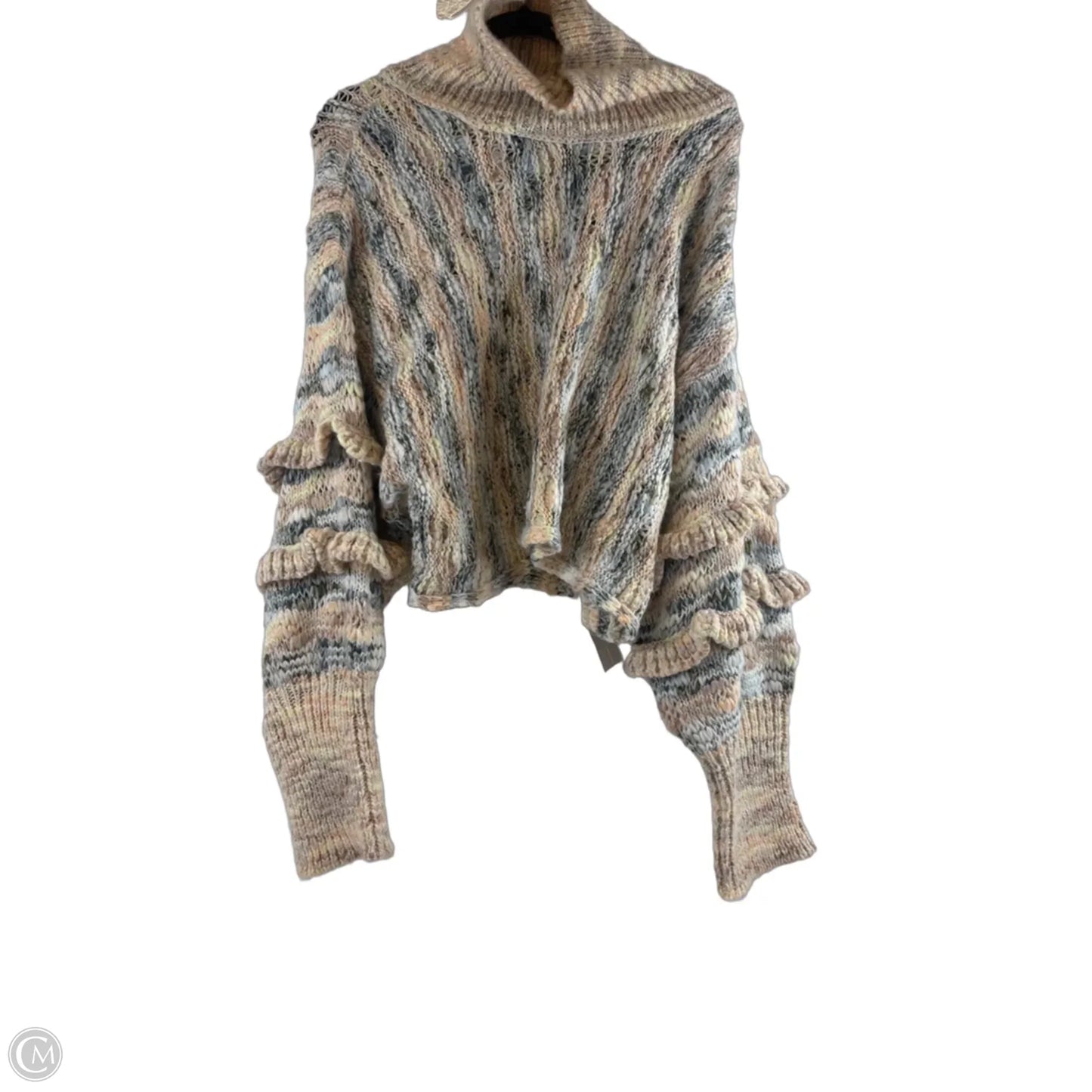Sweater By Free People In Blue & Tan, Size: M