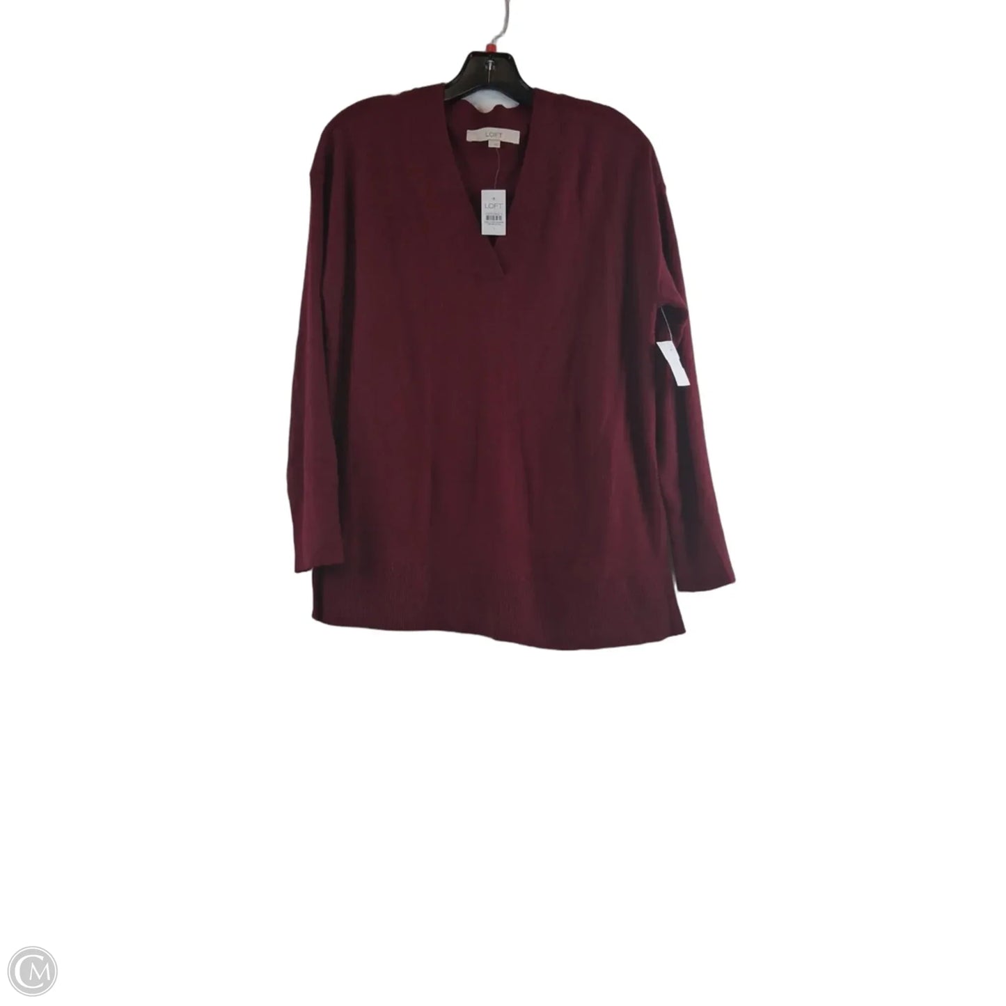 Top Long Sleeve By Loft In Red, Size: S