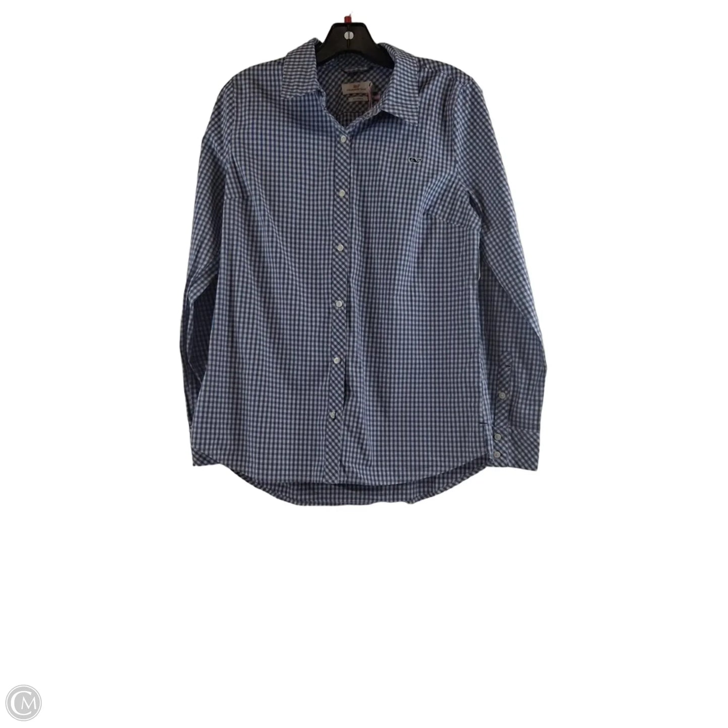 Top Long Sleeve By Vineyard Vines In Checkered Pattern, Size: S