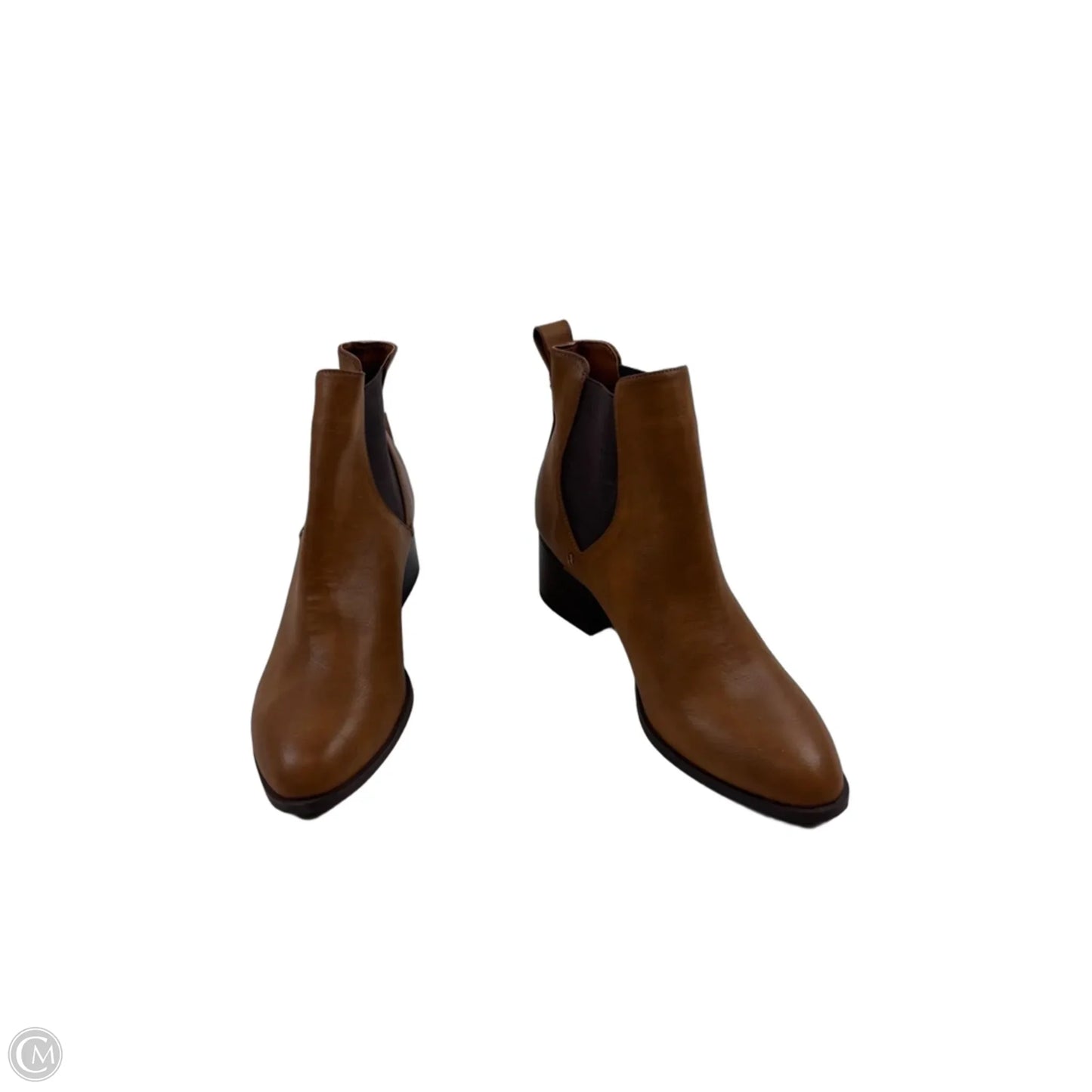 Boots Ankle Heels By Loft In Tan, Size: 8
