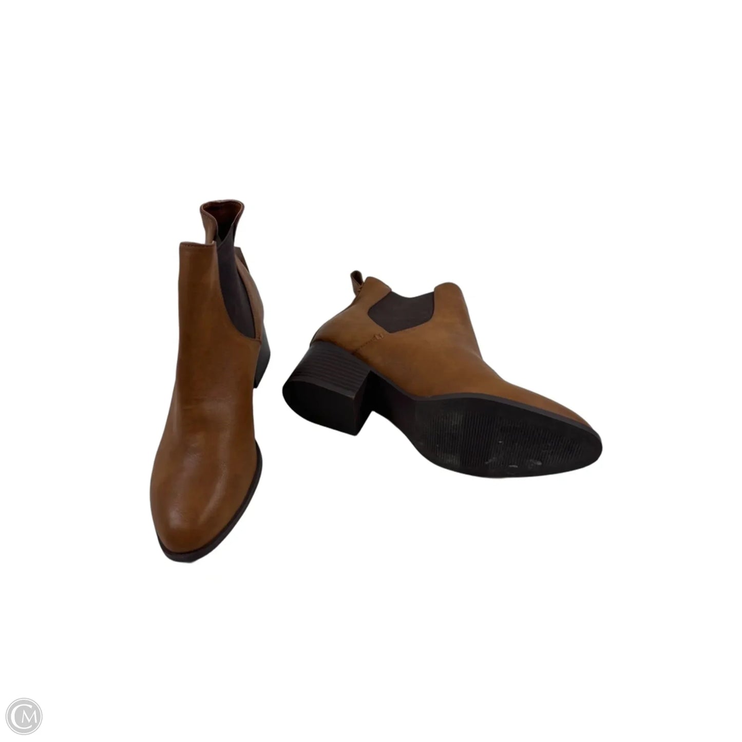 Boots Ankle Heels By Loft In Tan, Size: 8