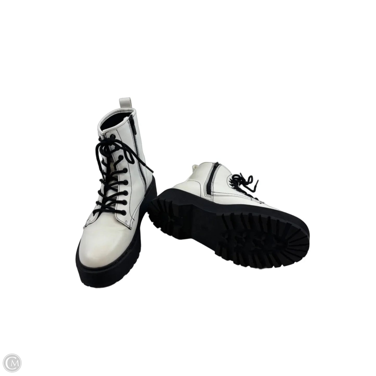 Boots Combat By A New Day In Black & White, Size: 9