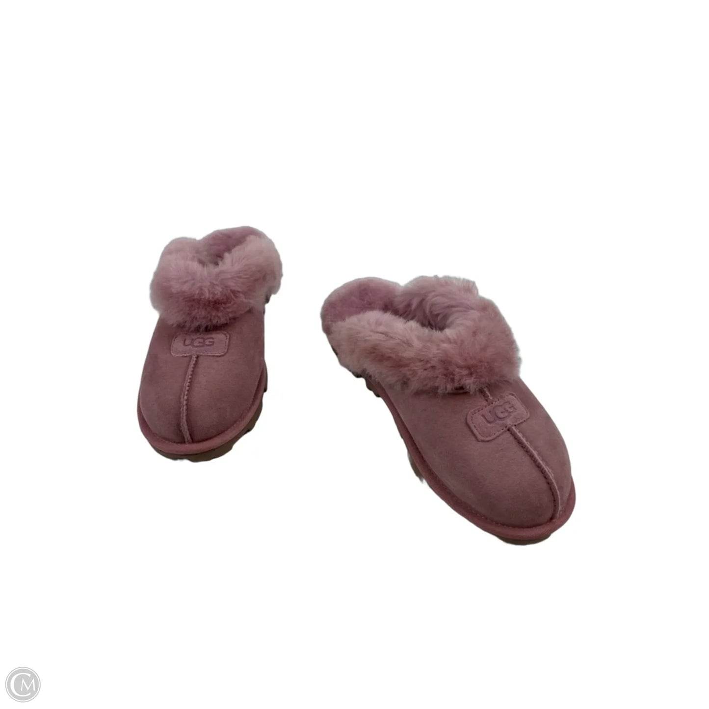 Slippers Designer By Ugg In Pink, Size: 9