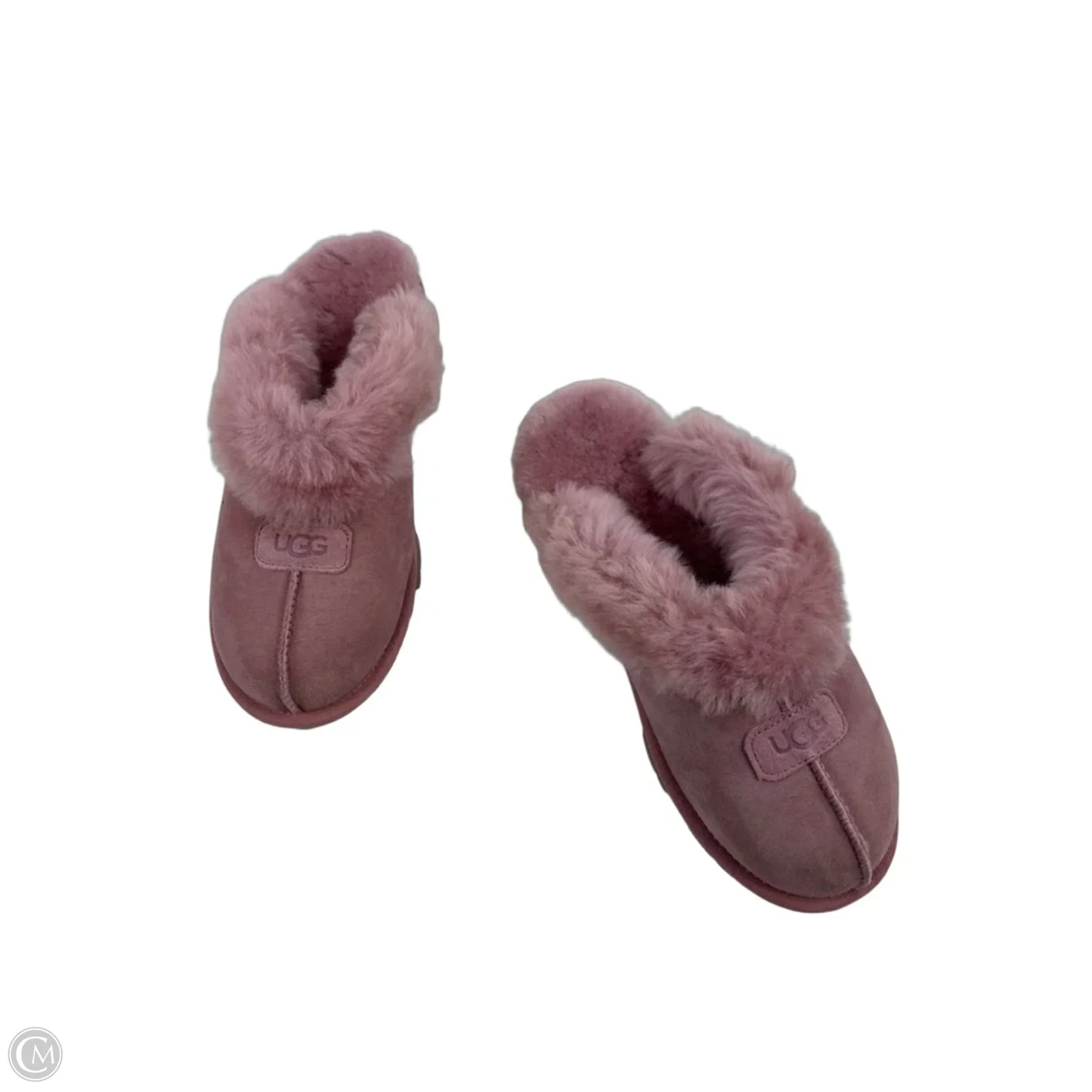 Slippers Designer By Ugg In Pink, Size: 9