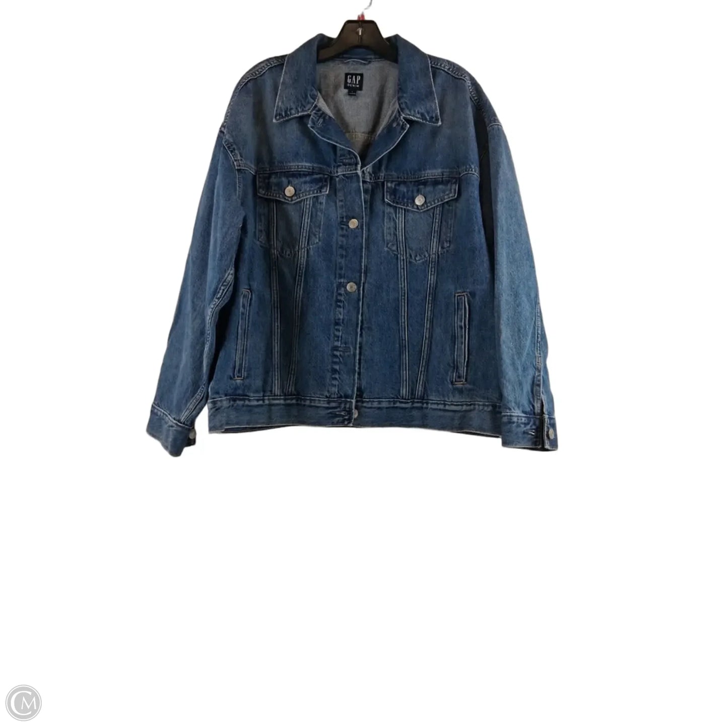 Jacket Denim By Gap In Blue Denim, Size: L