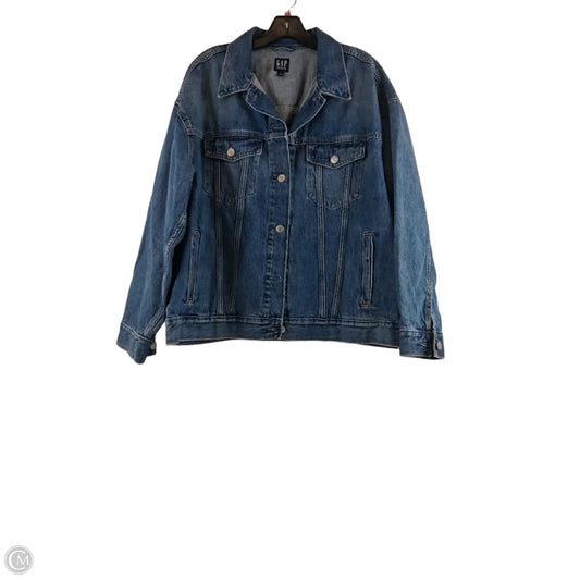 Jacket Denim By Gap In Blue Denim, Size: L