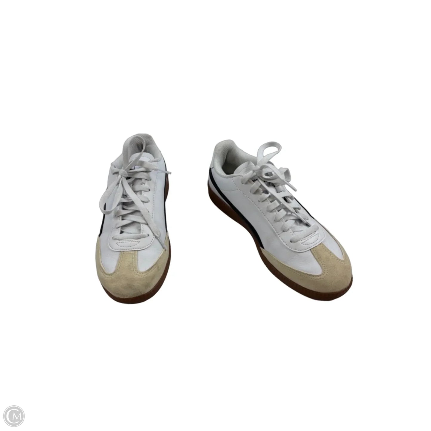 Shoes Sneakers By Puma In Tan & White, Size: 8