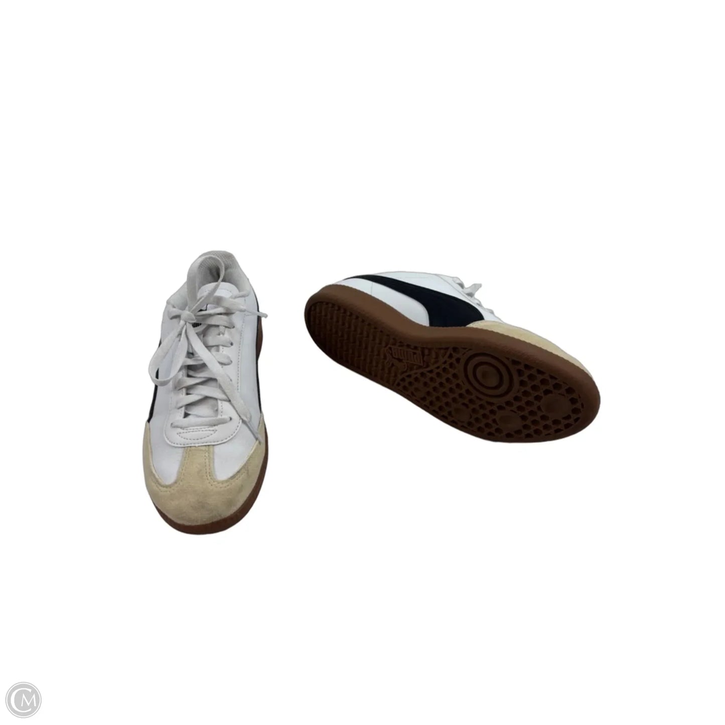 Shoes Sneakers By Puma In Tan & White, Size: 8