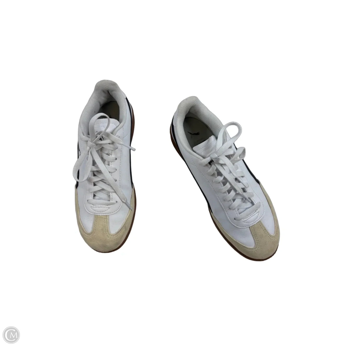 Shoes Sneakers By Puma In Tan & White, Size: 8