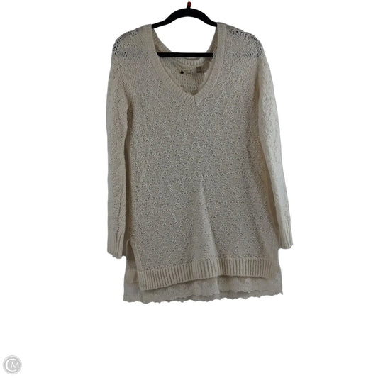 Sweater By Knitted And Knotted In Cream, Size: Xs