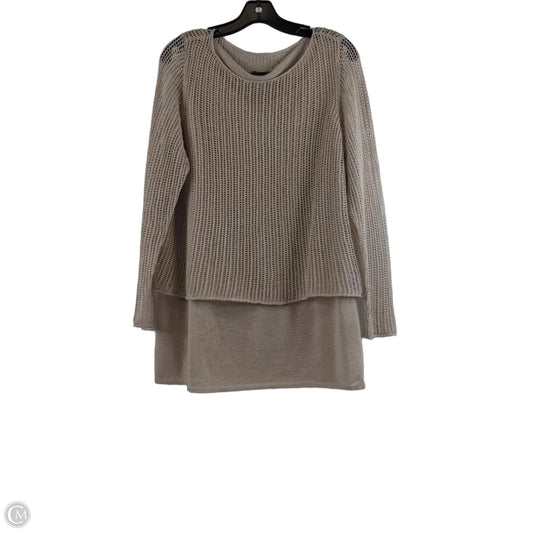 Top Long Sleeve By Eileen Fisher In Beige, Size: M