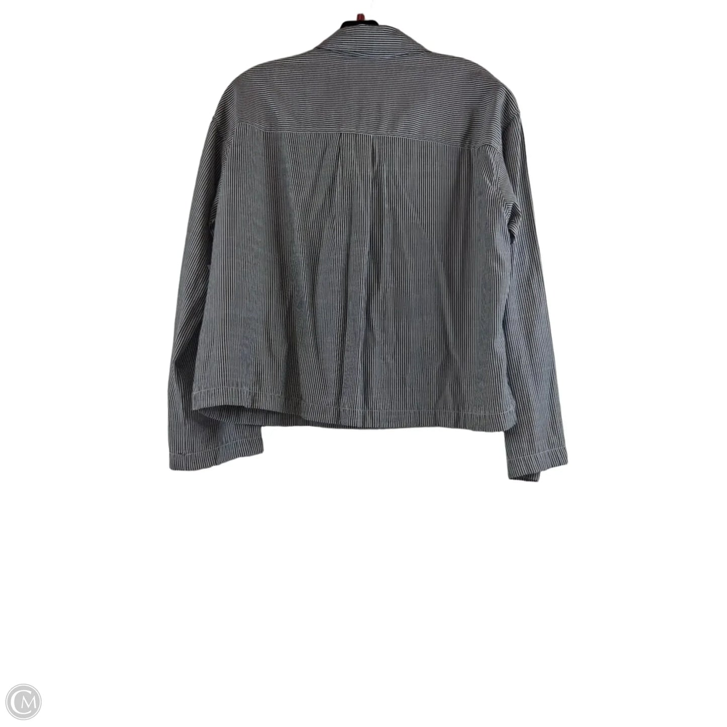 Top Long Sleeve Basic By Max Studio In Striped Pattern, Size: S