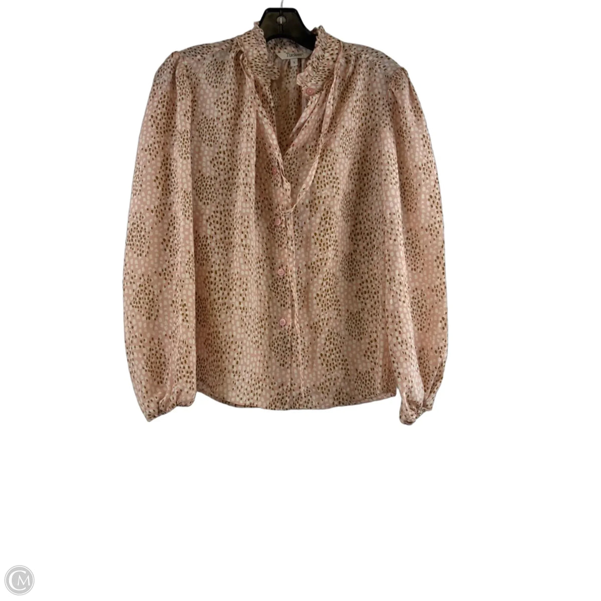 Top Long Sleeve Basic By Tucker In Green & Pink, Size: S