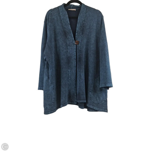 Cardigan By Jess And Jane In Blue, Size: Xl