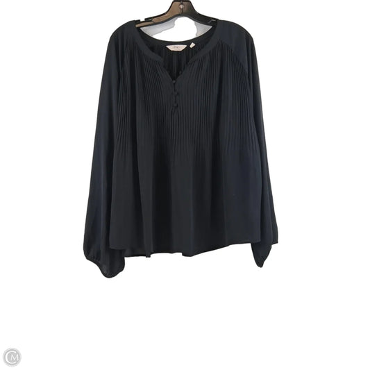 Top Long Sleeve By Clothes Mentor In Black, Size: Xl