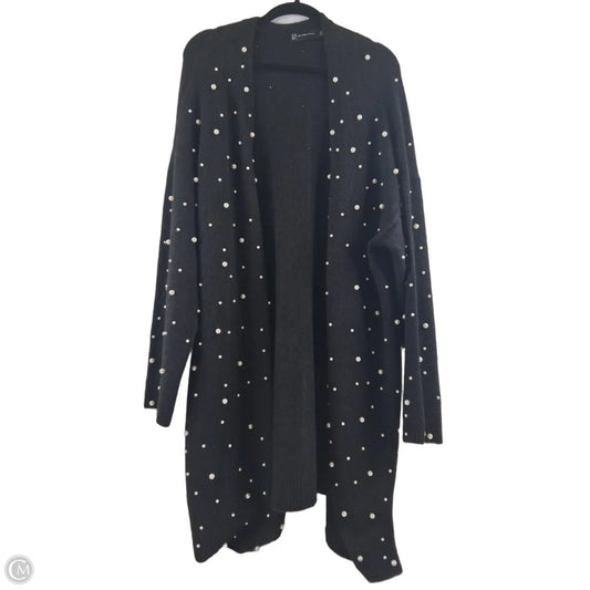 Sweater Cardigan By New York And Co In Black & White, Size: Xl