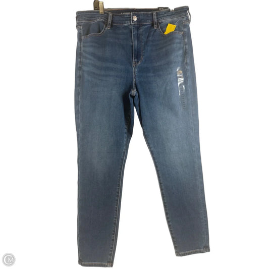 Jeans Jeggings By American Eagle In Blue Denim, Size: 16