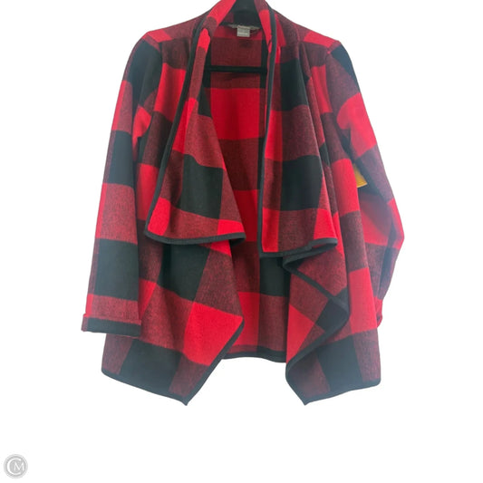 Jacket Shirt By Natural Reflections In Plaid Pattern, Size: S