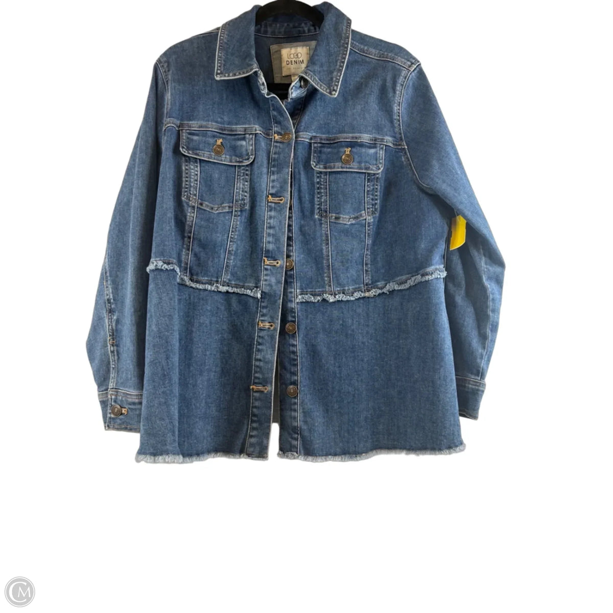Jacket Denim By Logo In Blue Denim, Size: Lp