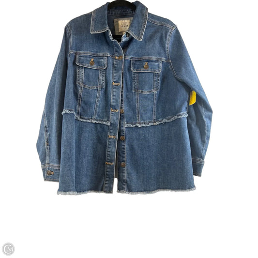 Jacket Denim By Logo In Blue Denim, Size: Lp