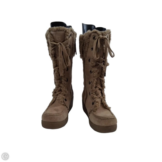 Boots Mid-calf Heels By Report In Tan, Size: 8.5