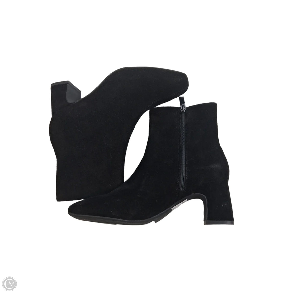 Boots Ankle Heels By Clarks In Black, Size: 6.5