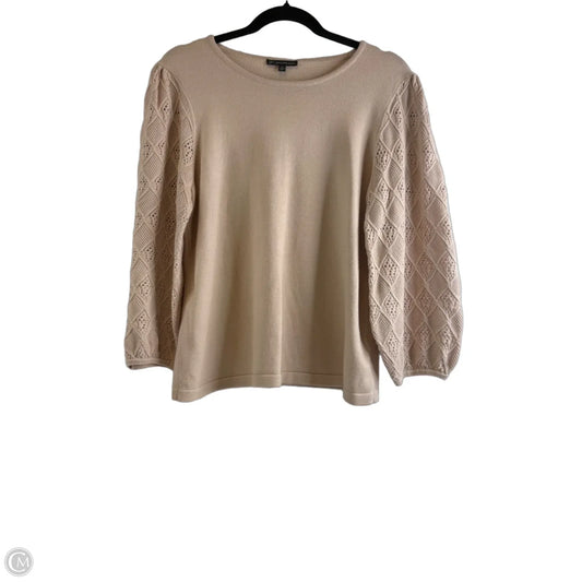 Sweater By Adrianna Papell In Beige, Size: M