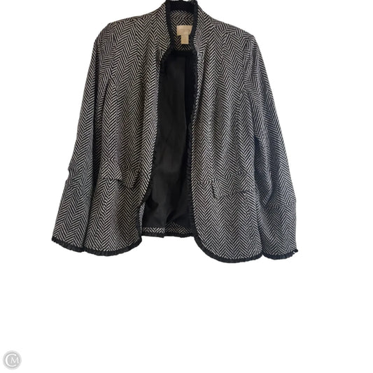 Blazer By Chicos In Black & White, Size: S