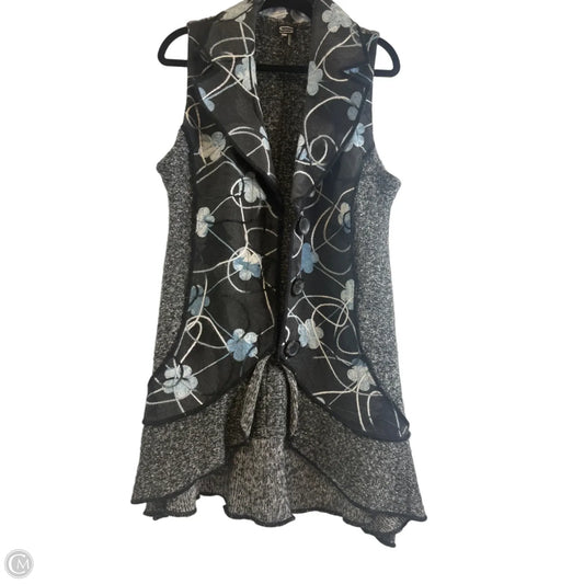 Vest Sweater By Sioni In Grey, Size: L