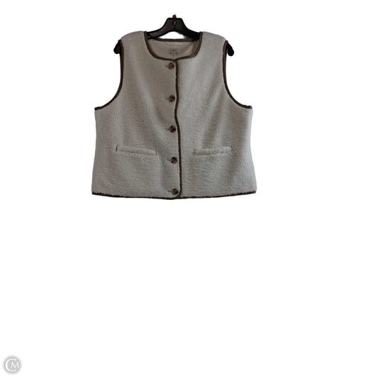 Vest Faux Fur & Sherpa By J. Crew In Cream & Tan, Size: L