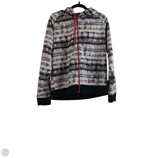 Athletic Jacket By Under Armour In Black & Grey, Size: L