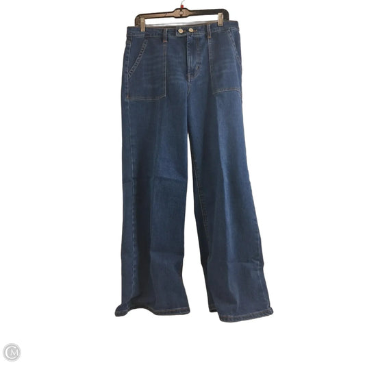 Jeans Wide Leg By Oat In Blue Denim, Size: 12