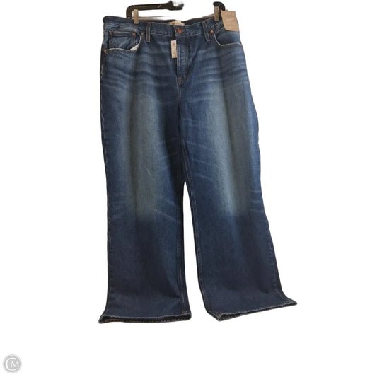 Jeans Wide Leg By Madewell In Blue Denim, Size: 14