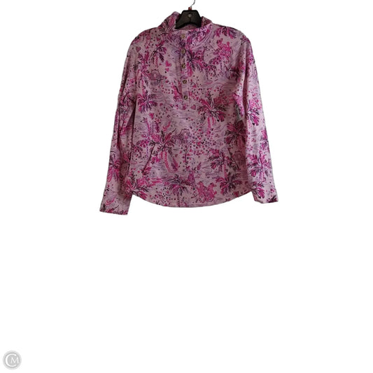 Top Long Sleeve Designer By Lilly Pulitzer In Pink, Size: M