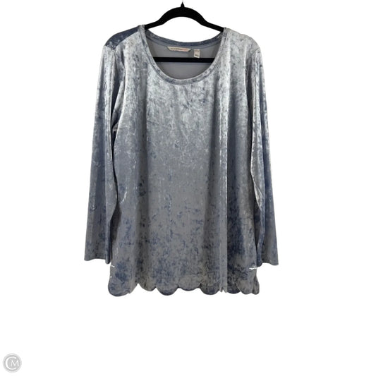 Top Long Sleeve By Isaac Mizrahi Live Qvc In Blue, Size: Xl
