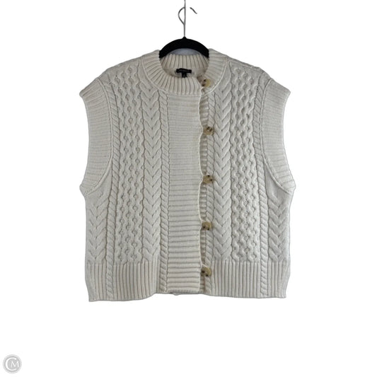 Sweater Short Sleeve By Talbots In Cream, Size: M