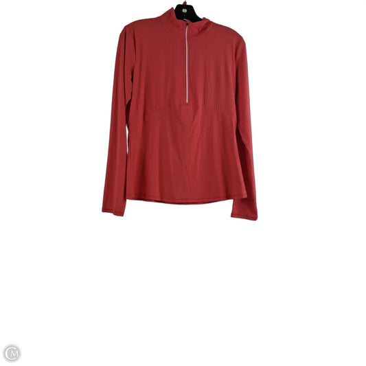 Athletic Top Long Sleeve Collar By Calia In Orange, Size: M