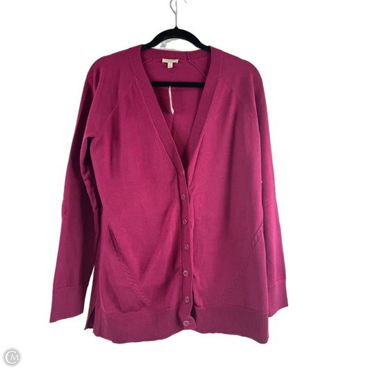 Sweater Cardigan By Talbots In Pink, Size: S