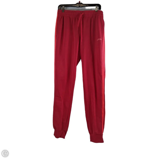 Athletic Pants By Adidas In Pink, Size: L