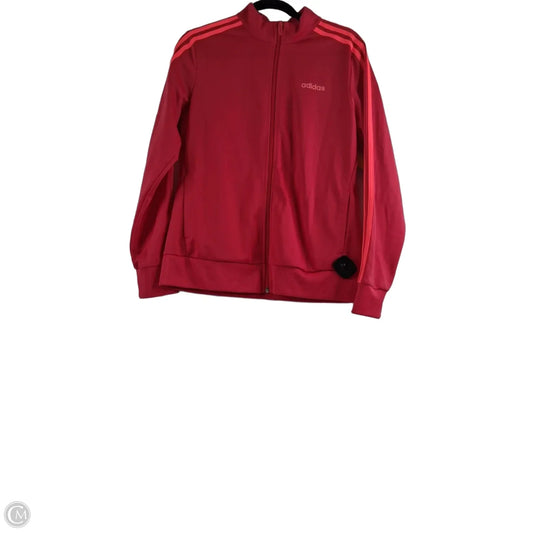 Athletic Jacket By Adidas In Pink, Size: L