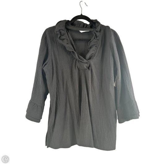 Top 3/4 Sleeve By Soft Surroundings In Black, Size: L